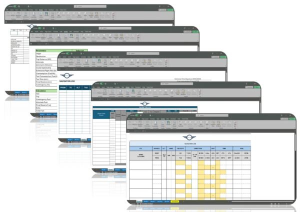 Pilot Navigation Log Excel Sheet