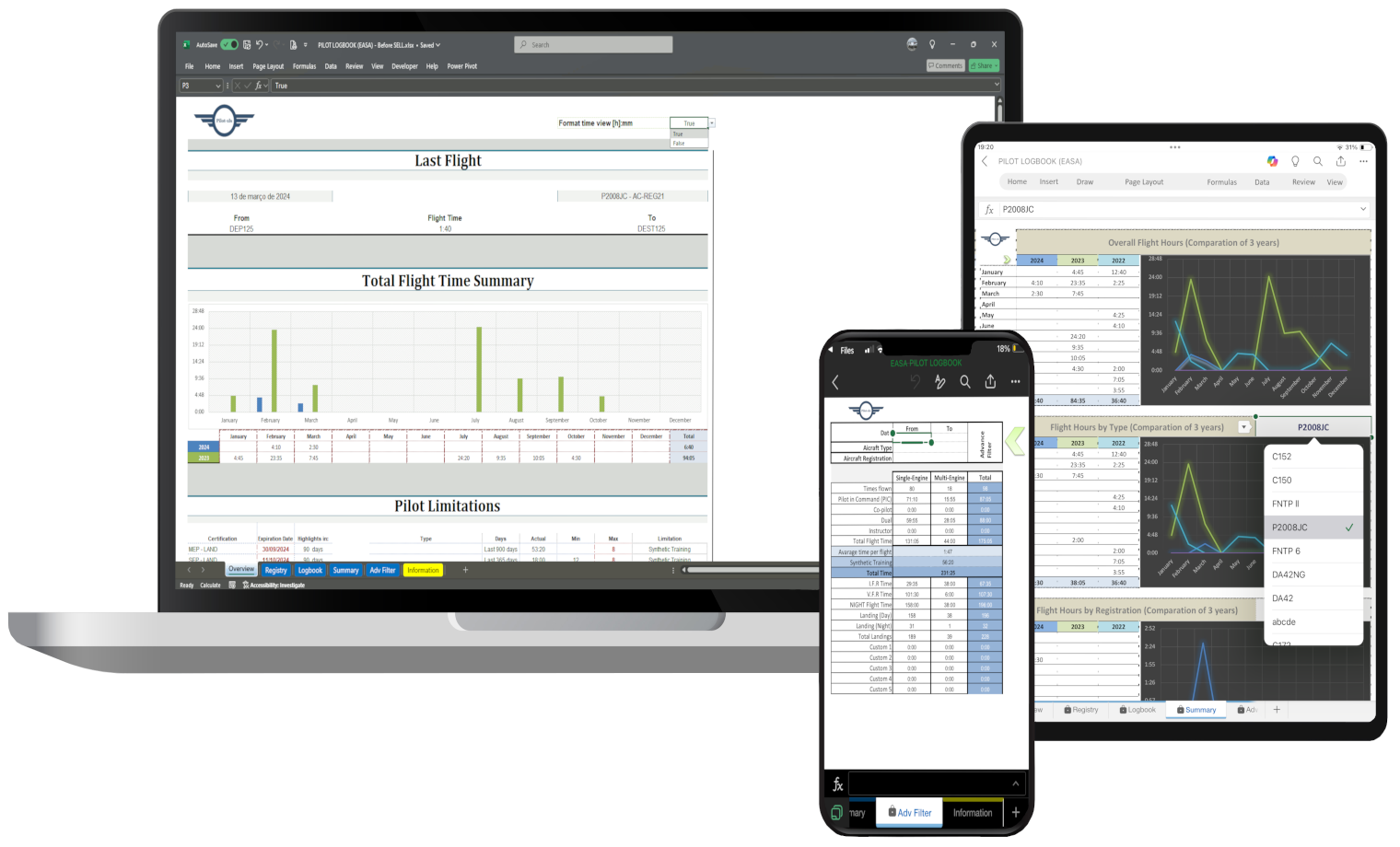Image Pilot Logbook PC,Tablet,Cellphone