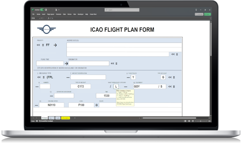 how to fill ICAO flight plan correctly