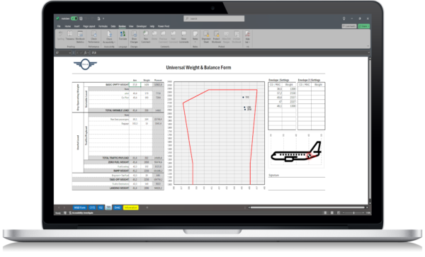 Image Weight and Balance Form Excel